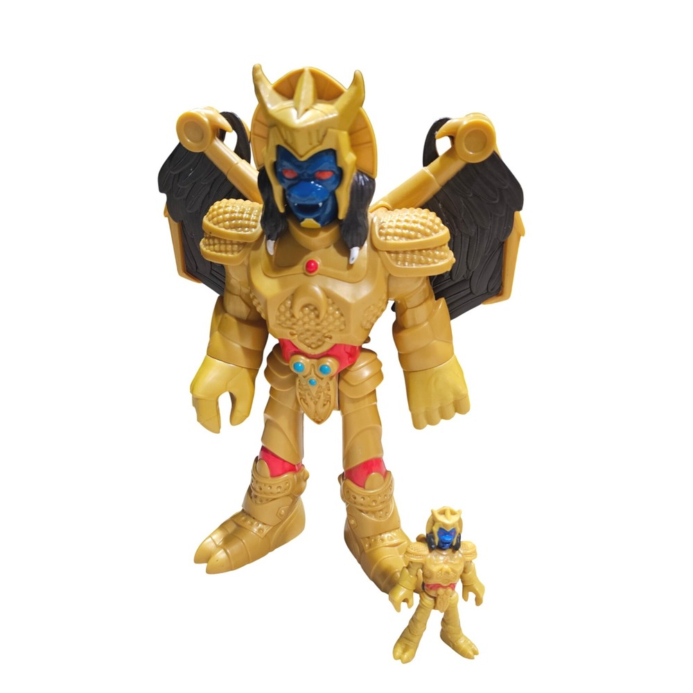 Imaginext Goldar Power Rangers Warrior Figure w Mini Companion Wings Action Toy